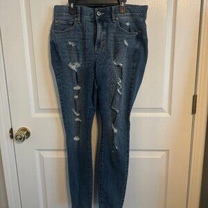 Torrid Bombshell Skinny Premium Stretch High-Rise Destructed Jean